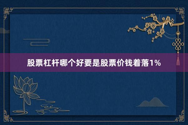 股票杠杆哪个好要是股票价钱着落1%